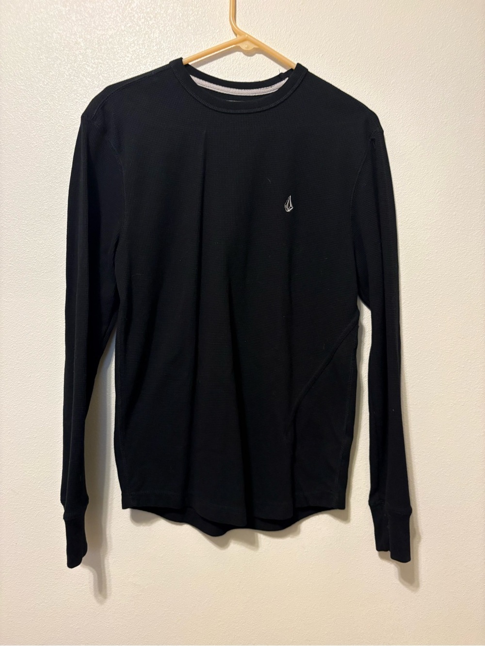 Volcom Black Long-Sleeve Waffle Thermal Shirt